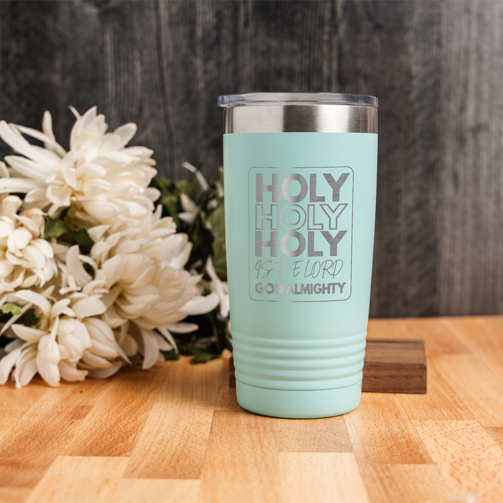 20oz Stainless Steel Tumbler, Inspirational Holy Design, Vacuum Insulated, Durable Travel Mug