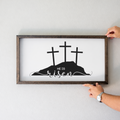 2:1 Framed 'He is Risen' Sign