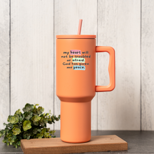 40oz Stainless Steel Tumbler - Inspirational Peace Design