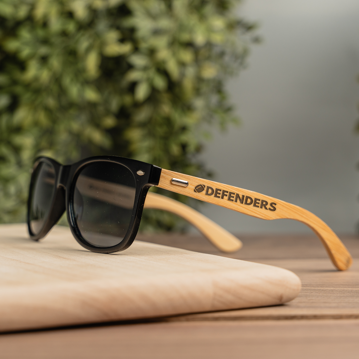 ACA - DEFENDERS FOOTBALL - ACADIANA CHRISTIAN ATHLETICS Bamboo Frame Sunglasses
