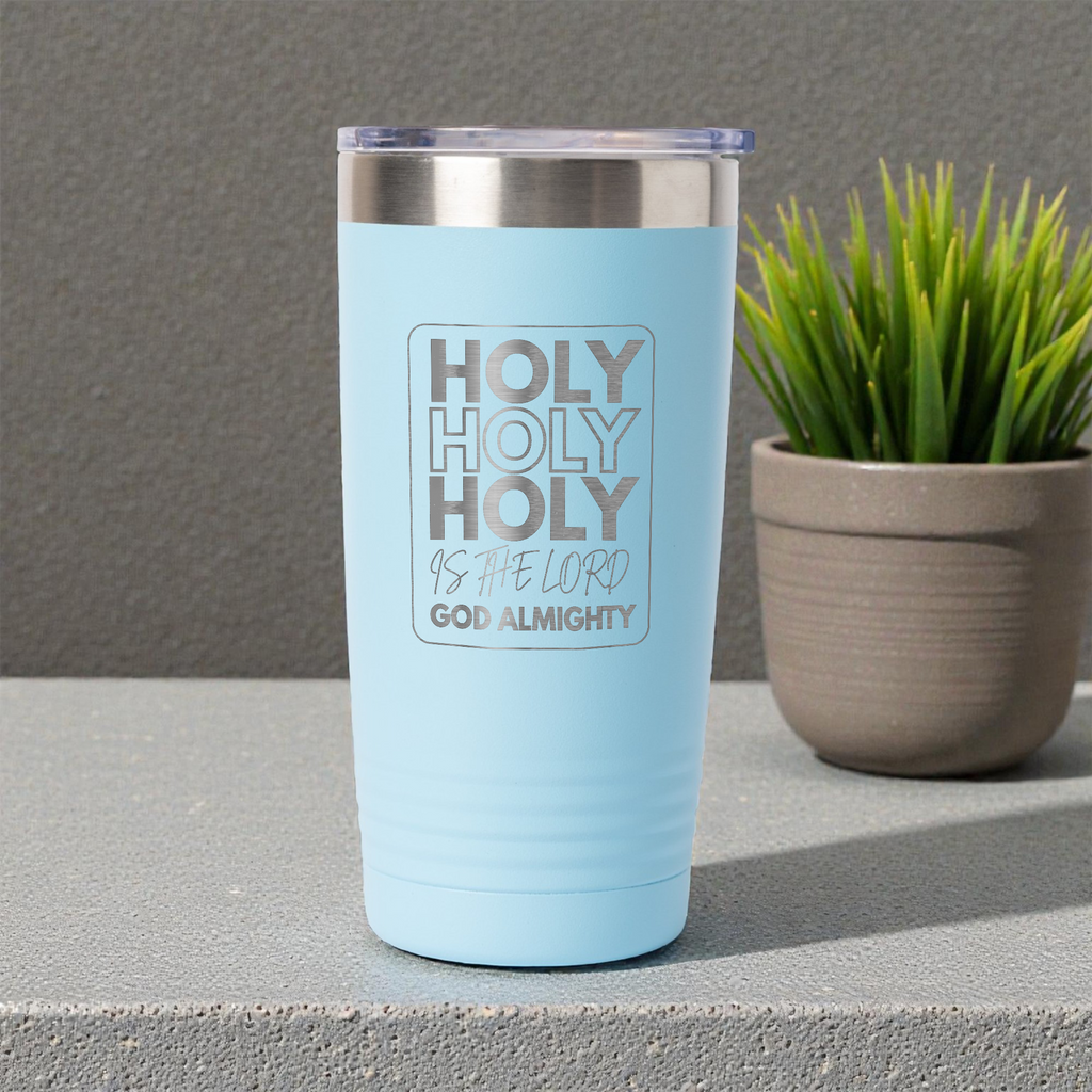 20oz Stainless Steel Tumbler, Inspirational Holy Design, Vacuum Insulated, Durable Travel Mug