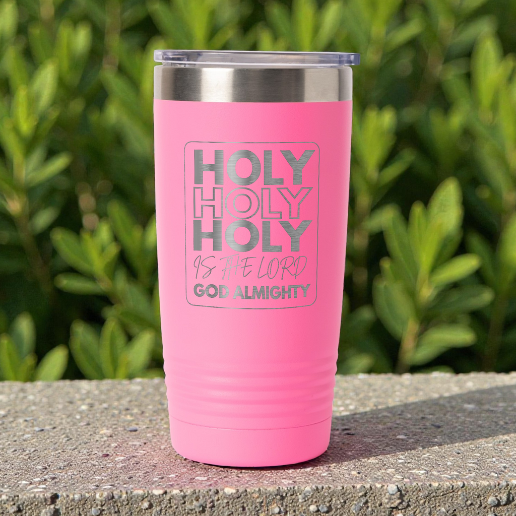 20oz Stainless Steel Tumbler, Inspirational Holy Design, Vacuum Insulated, Durable Travel Mug