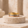 Stackable Rings Set, Inspirational Walk by Faith Design, Silver or Gold