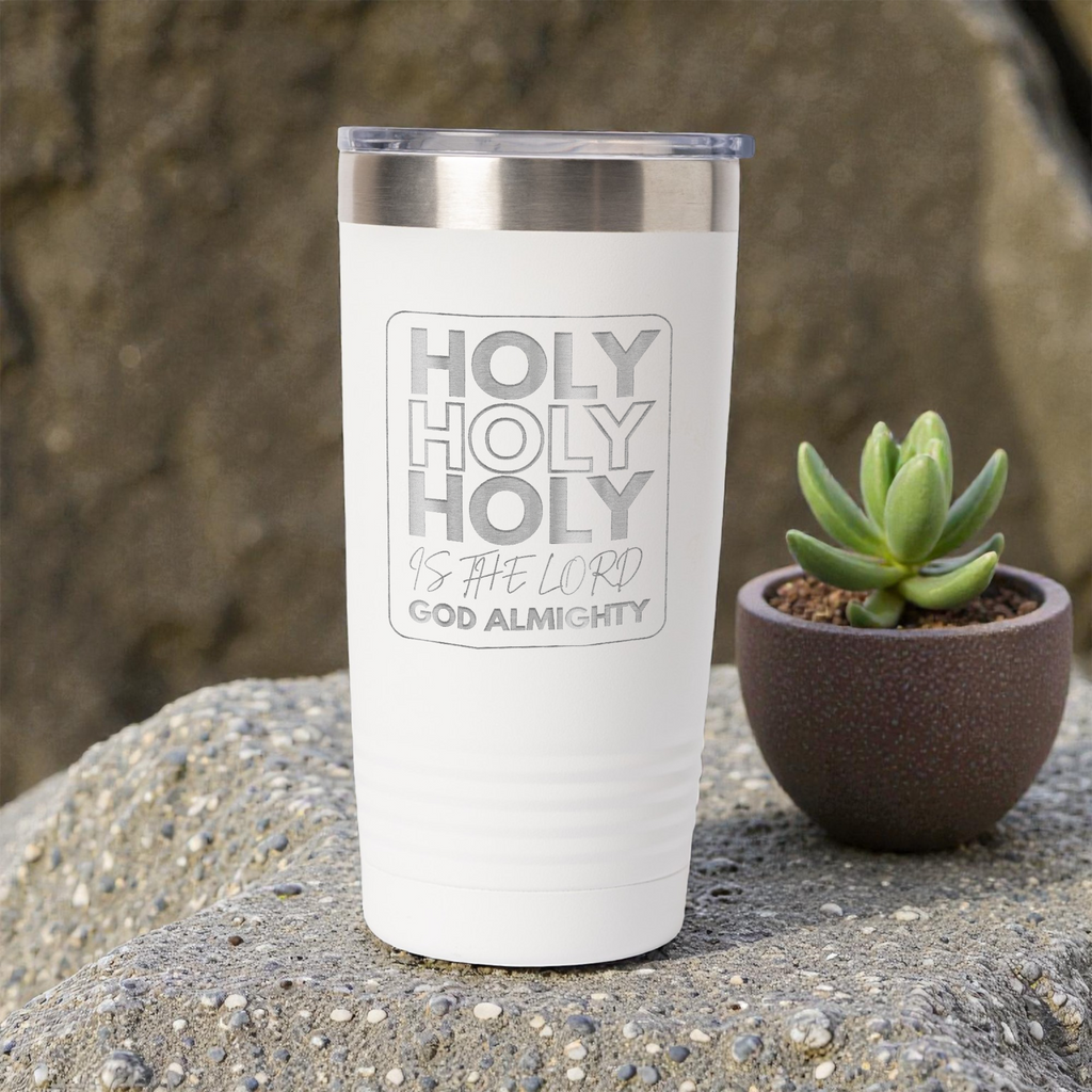 20oz Stainless Steel Tumbler, Inspirational Holy Design, Vacuum Insulated, Durable Travel Mug