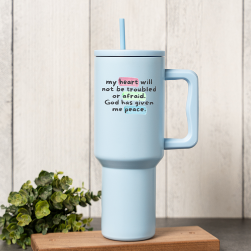 40oz Stainless Steel Tumbler - Inspirational Peace Design
