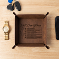 Vegan Leather Snap Up Tray, Decorative Organizer, Desk Catchall, Tulip Design, Reformed Theology, Christian Gift T.U.L.I.P.