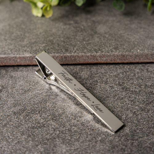 Faith, Hope, Love Tie Clip