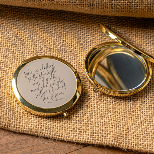 Compact Mirror with Stylish Floral Design, Portable Makeup Accessory, Perfect Gift for Her