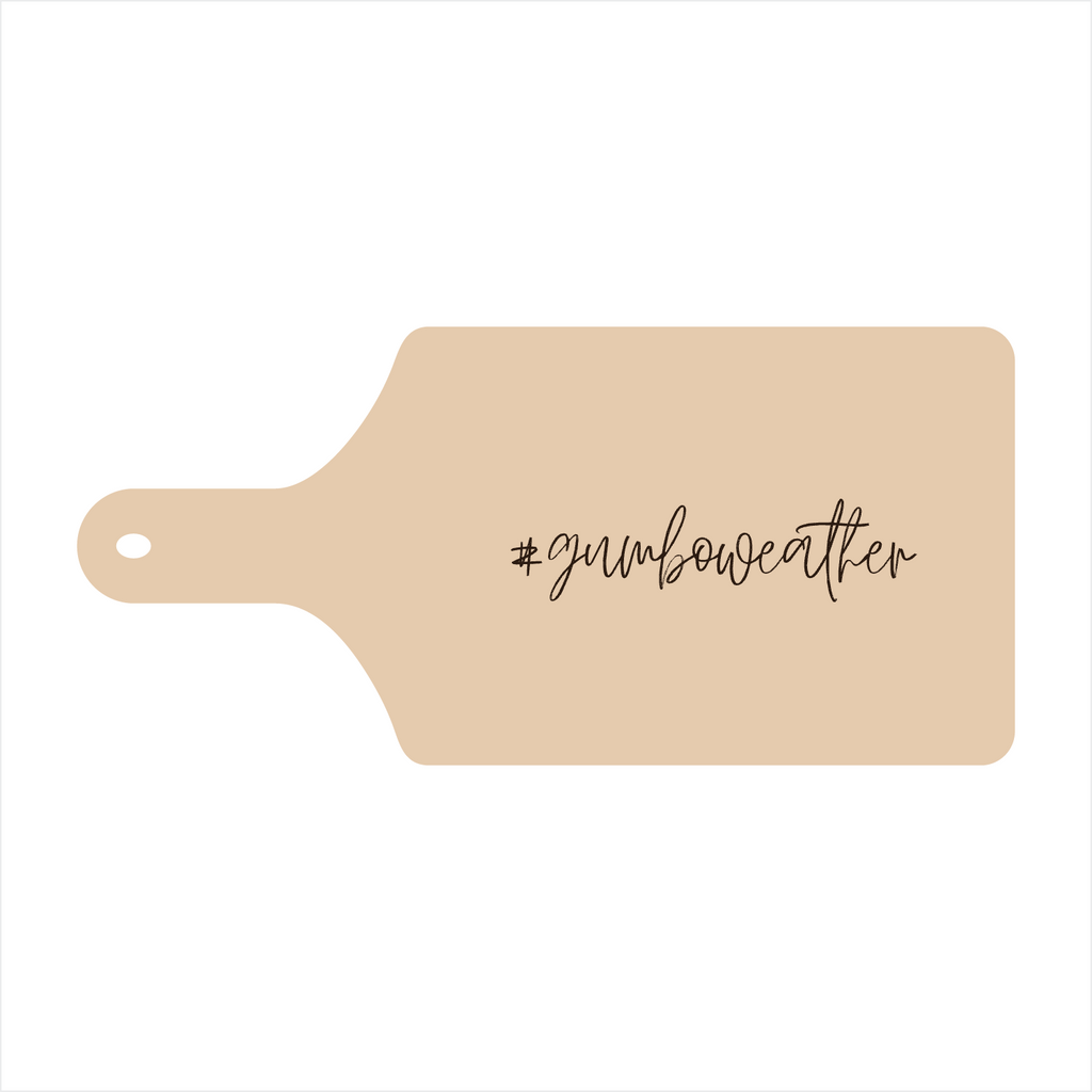 Large Paddle Cutting Board Gumbo Weather Maple 17x8 inches