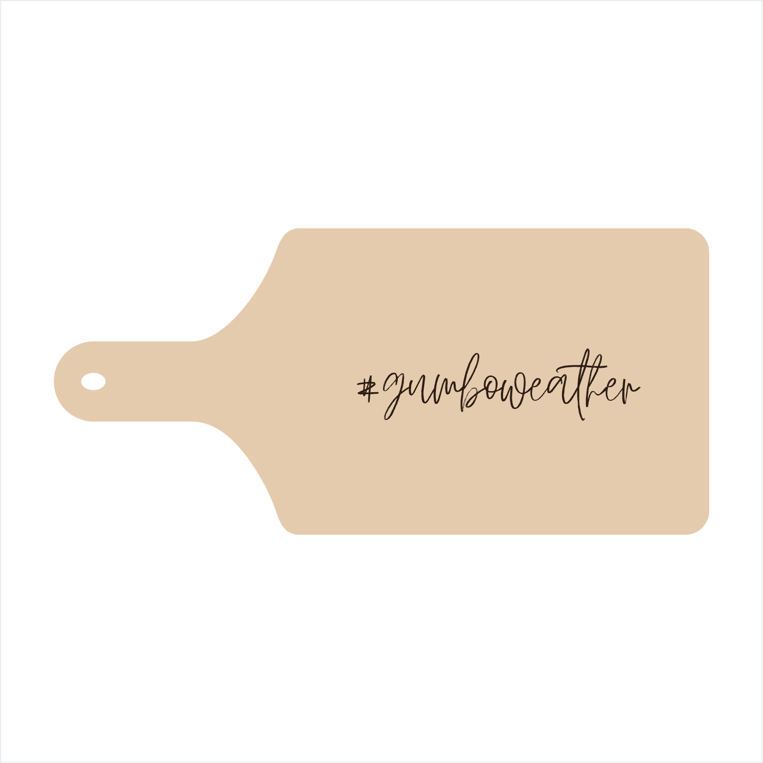 Large Paddle Cutting Board Gumbo Weather Maple 17x8 inches