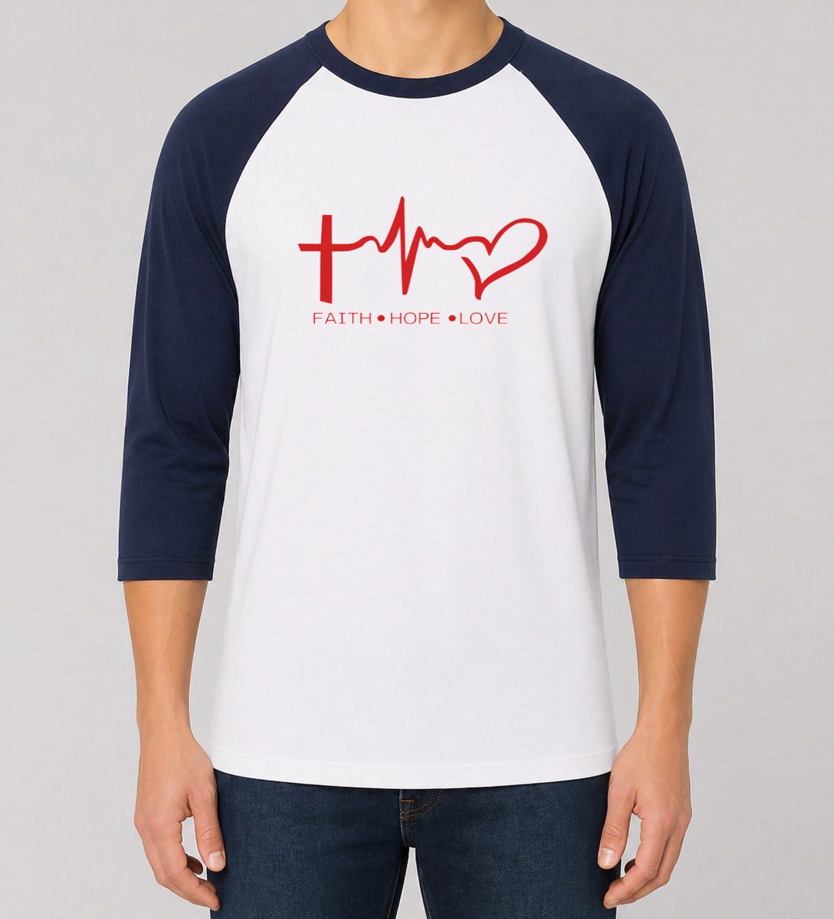 Unisex Heavy Cotton™ Raglan Three-Quarter Sleeve T-Shirt - Gildan 5700