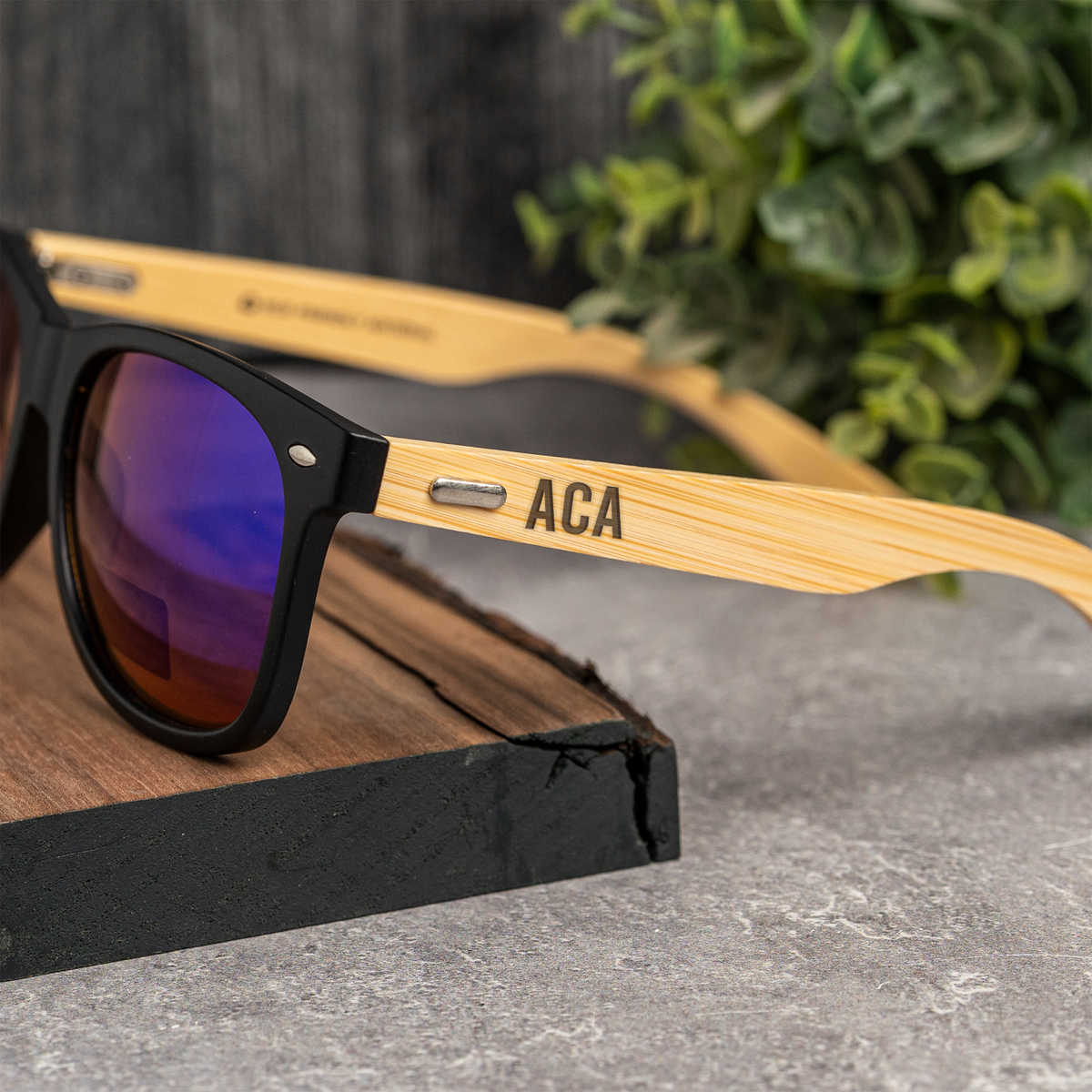 ACA - Acadiana Christian Athletics - Bamboo Frame Sunglasses