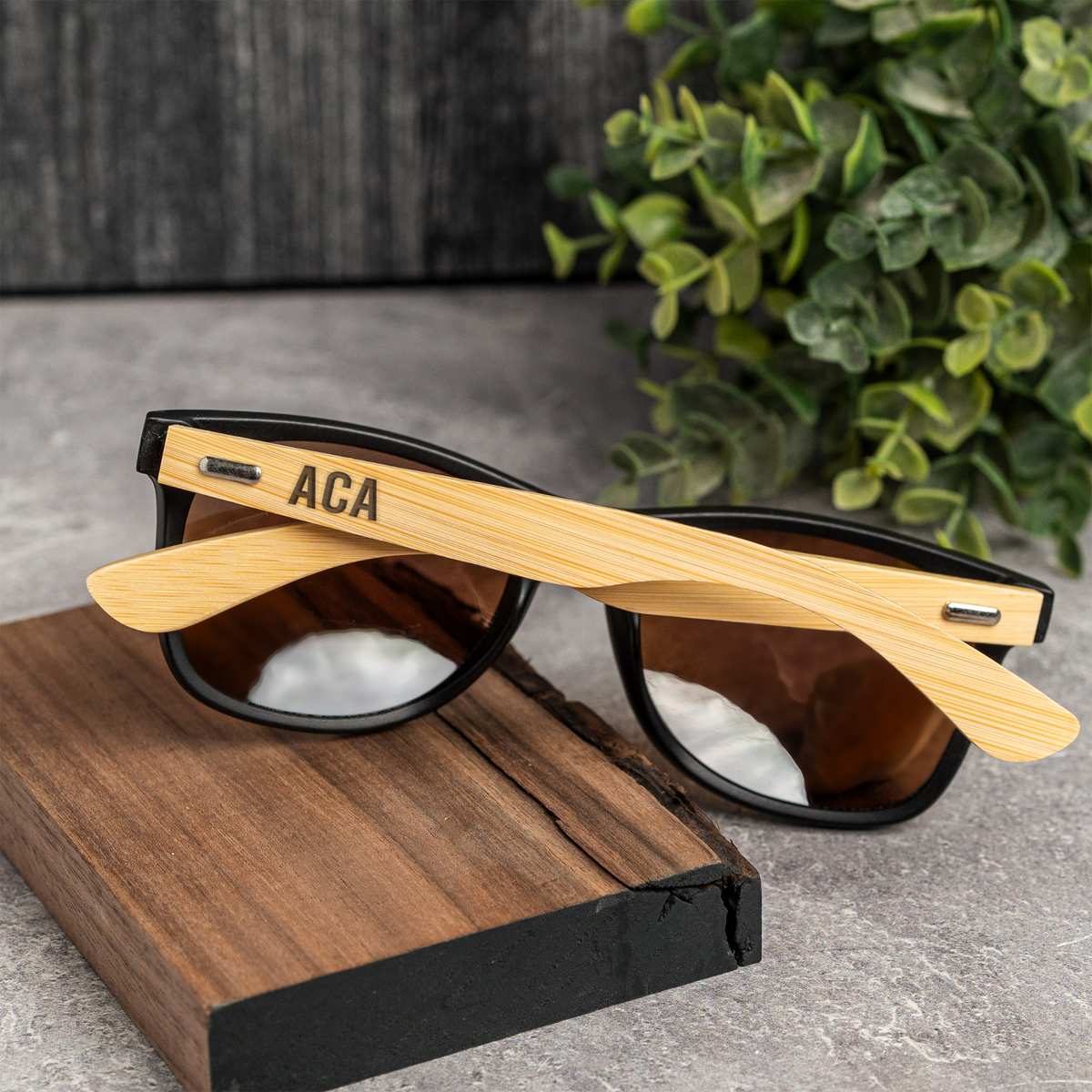 ACA - Acadiana Christian Athletics - Bamboo Frame Sunglasses