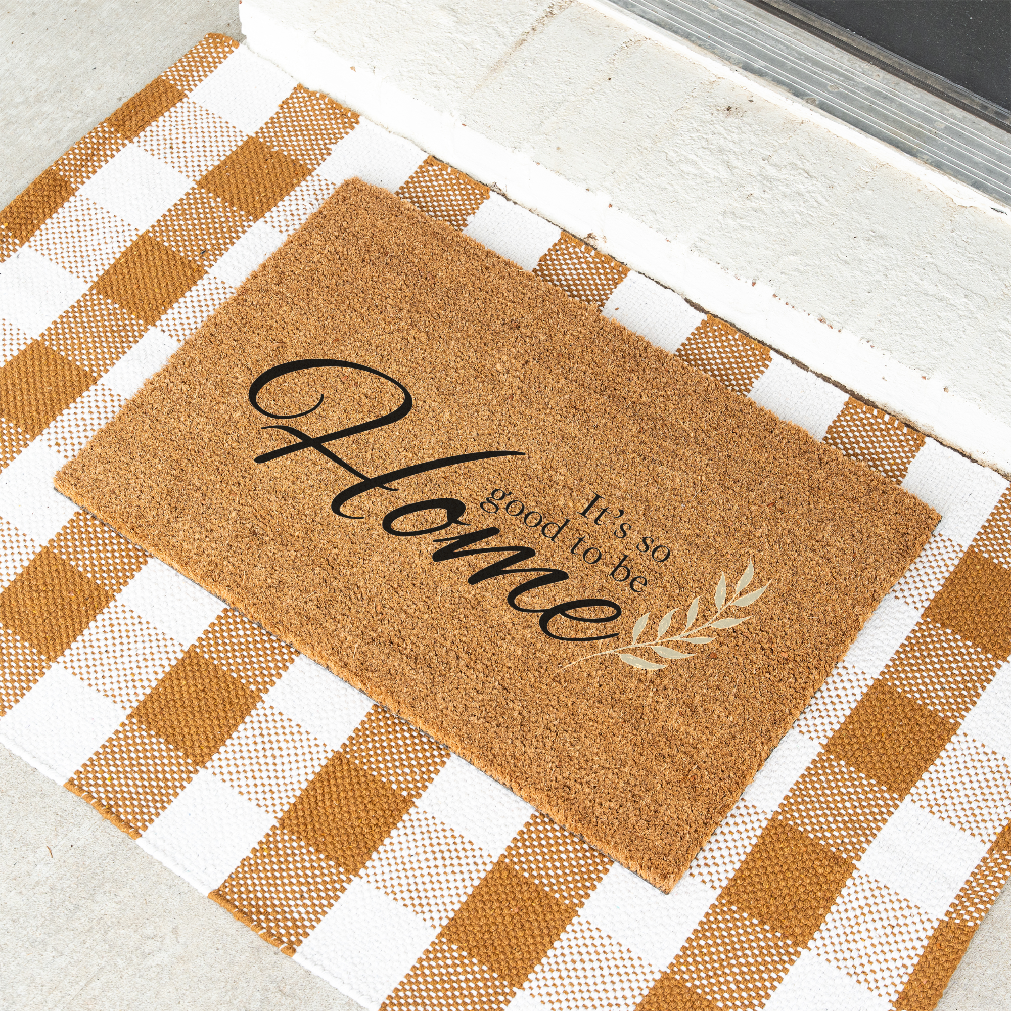 Welcome Home Floral Doormat