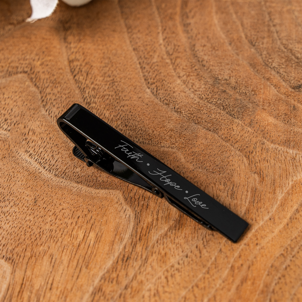 Faith, Hope, Love Tie Clip